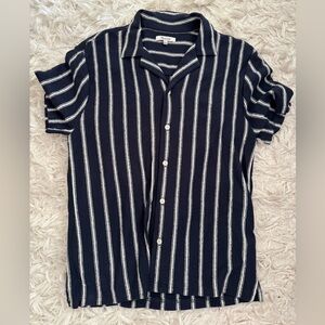 Madewell Men’s textured knit button down short sleeve shirt S